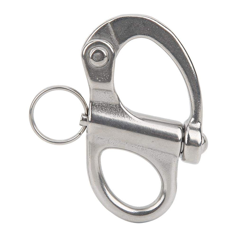 [Australia - AusPower] - 316 Stainless Steel Snap Hook, Fixed Quick Release Mountaineering Rock Climbing Snap Hook for Outdoor Camping Mountaineering(70mm) 
