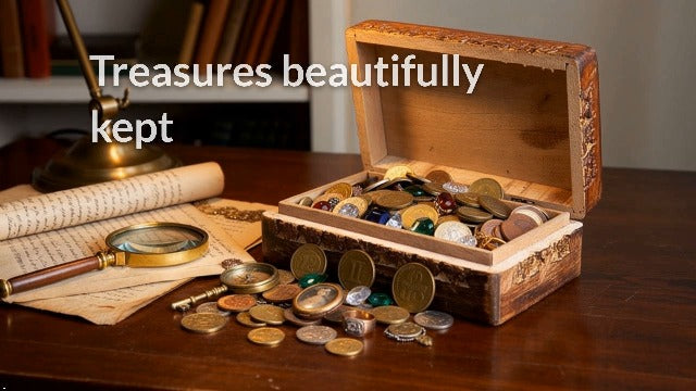 Handmade wooden jewelry and keepsake box by The Great Indian Bazaar, brown decorative storage box, 8x5 inches.
