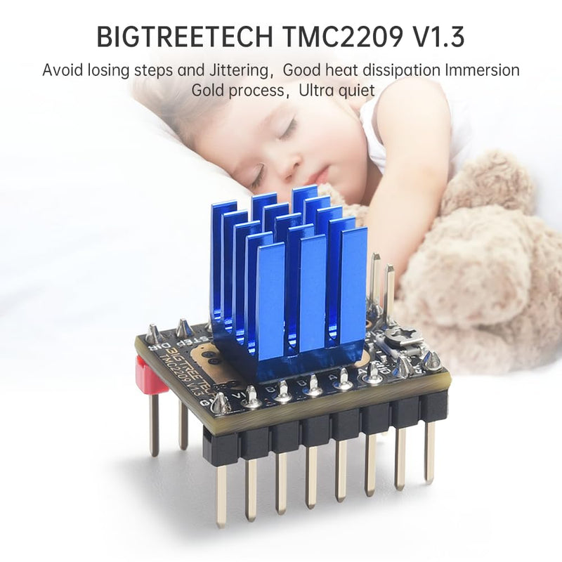 [Australia - AusPower] - BIGTREETECH 6PCS TMC2209 V1.3 Stepper Motor Driver 2.8A UART Ultra Silent Stepsticks Supports Step/DIR Mode for Octopus V1.1/Octopus Pro/SKR V1.4 Turbo/SKR 3/Manta M4P/M5P/M8P Control Board 