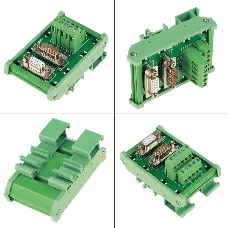 DB9 Breakout Board for DIN Rail Interface Module Industrial Automation Control Panel