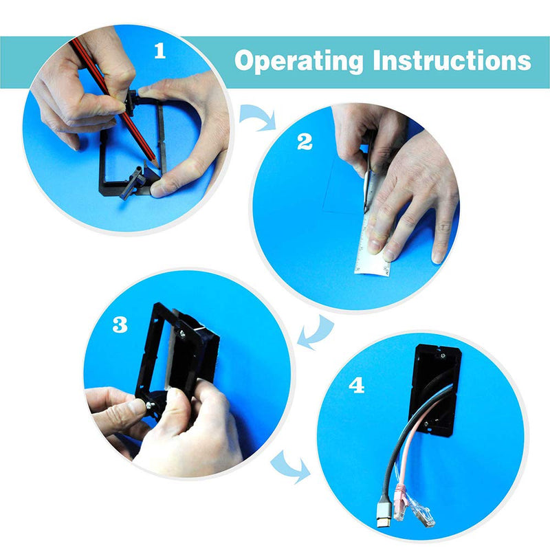 [Australia - AusPower] - VCE Low Voltage Mounting Bracket (1 Gang, 5 Pack) for Single Gang Wall Plate, Telephone Wires, Network Cables, HDMI, Coaxial, Speaker Cables, Black 