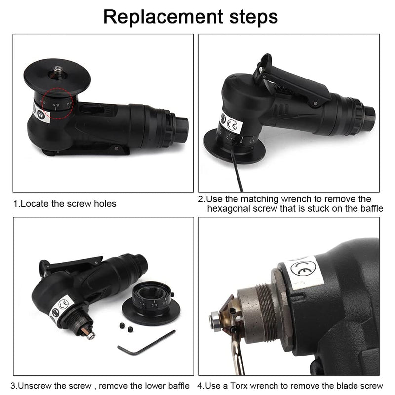 [Australia - AusPower] - Mini Pneumatic Chamfering Machine, Portable Handheld Air Chamfer Tool for Chamfering Metal 45 degree Arc Corner Beveling Trimming Deburring Machine Air Chamfering Tool Kit (Black) 
