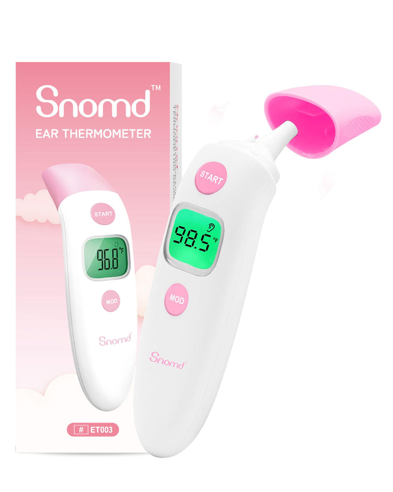 [Australia - AusPower] - Forehead and Ear Thermometer 3 in 1 Non-Contact Backlight Body Object Temperature Checking Sensor Touchless Digital Thermometer with Fever Alert ET003 