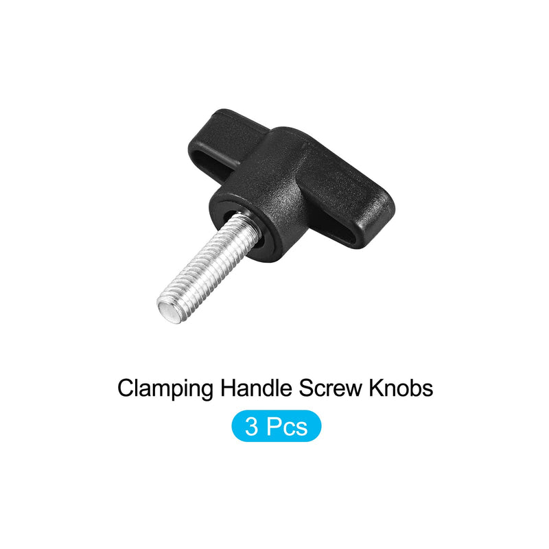 [Australia - AusPower] - Clamping Handle Screw Knobs (M6x20mm) 3Pcs, Metal T-Shape Grip - for Housing Construction, Lathe Machine, Industry Equipment 3 M6x20mm 