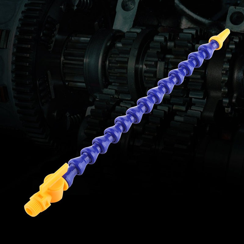 [Australia - AusPower] - 1/4 Inch PT Water Oil Coolant Hose, 12 Pieces Round Flat Nose Lathe CNC Machine Flexible Round Nozzle Water Oil Coolant Hose Cooling Pipe with Switch 