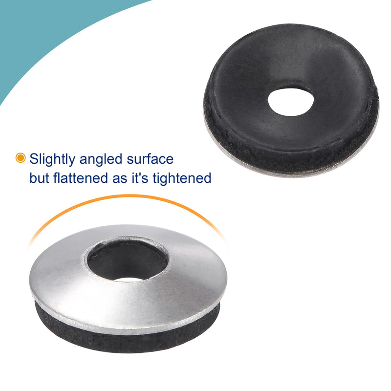 [Australia - AusPower] - MECCANIXITY Bonded Sealing Washers 12x4.2x2.8mm Stainless Steel EPDM Rubber Backed Screw Gasket, Pack of 200 