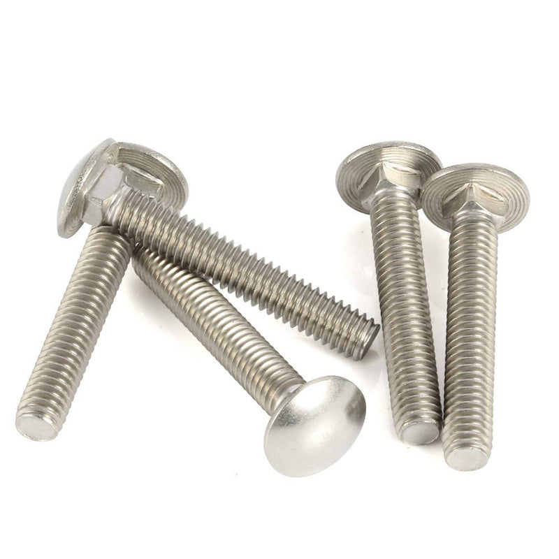 [Australia - AusPower] - 1/4-20 x 1-1/4" (1/2" to 6" Available) Carriage Bolts Screws, Stainless Steel 18-8 (304), Round Head, Square Neck, Fully Threaded, 25 PCS 1/4-20 x 1-1/4" 