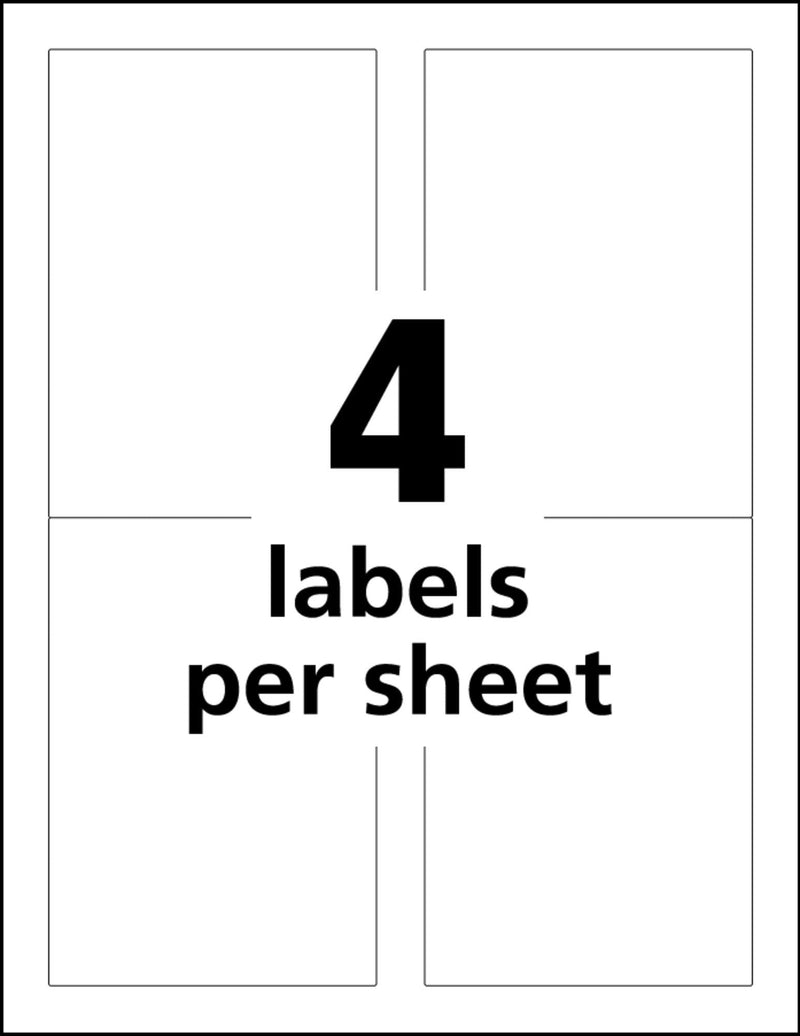 Avery Ultra Duty GHS Chemical Labels for Pigment Inkjet Printers, Waterproof, UV Resistant, 3.5 x 5 (60523)