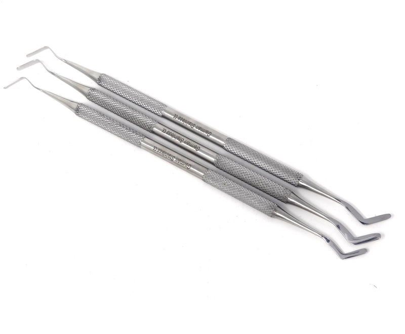 [Australia - AusPower] - Set of 3 pcs Dental Heidmann Spatula Composite Plastic Filling Restorative Scalers Kit Instruments with Ergonomic Non Slip Handle 
