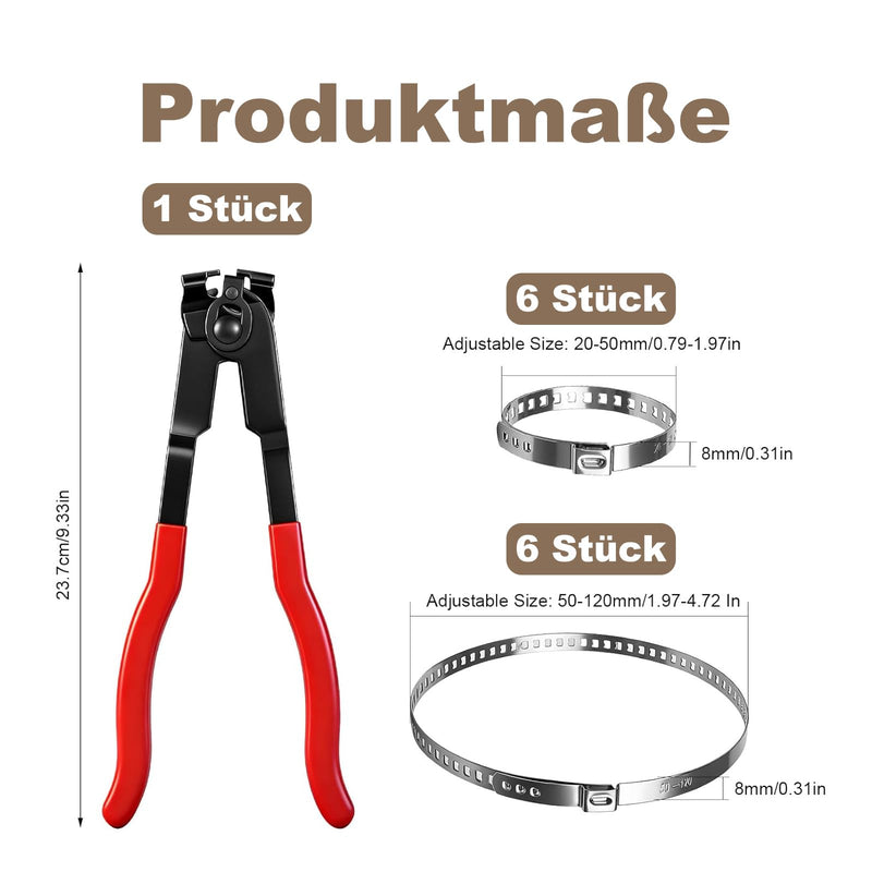 Axle Boot Clamps Set, Stainless Steel Adjustable CV 25 Pieces | Joint bolt clamp, axle cuffs, clamps, crimping tool, universal hose clamps, car, drive shaft cooling system