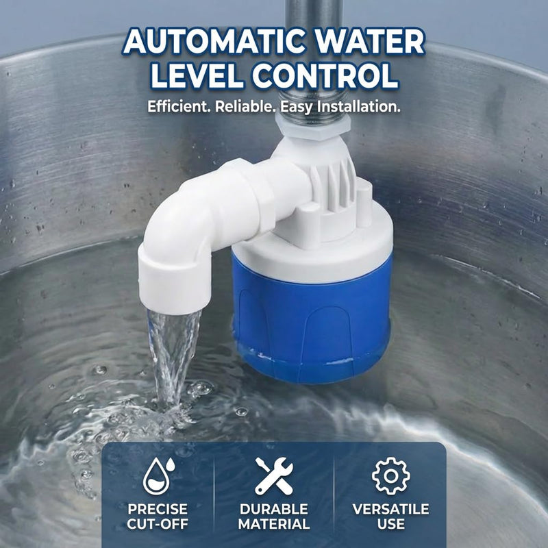 3/4 Inch Float Valve for Water Tank, 3 Pack Top Inlet Automatic Water Level Control Valve, Plastic Shut Off Float Valve for Livestock Waterer, Pond, Pool, Aquarium 3/4''