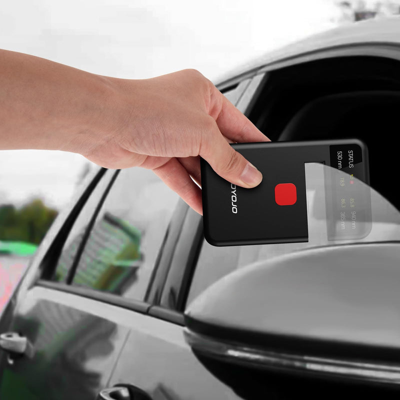 [Australia - AusPower] - Tint Meter Inspector for Car Window, Portable Solar Tester Meter IR940nm/UV365nm/VLT530nm, with Data Locking and USB Charging Test Accuracy¡À2%,for Solar Film,Agricultural 