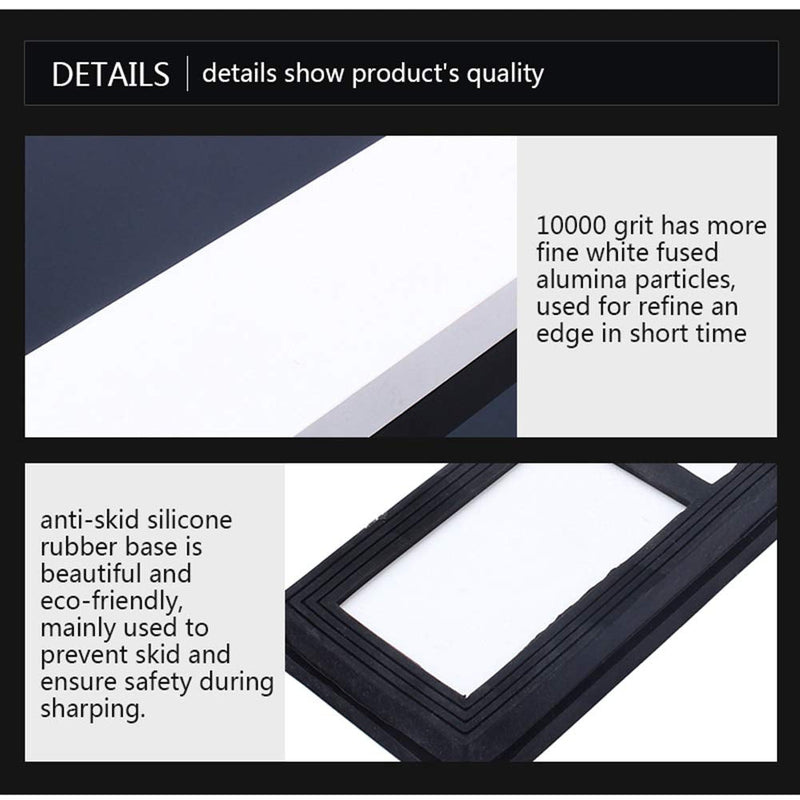 [Australia - AusPower] - Whetstone for kitchen knives, 10,000 grit, fine whetstone, abrasive for finishing, sharpening stones, sharpener, corundum whetstone for sharpening, with 