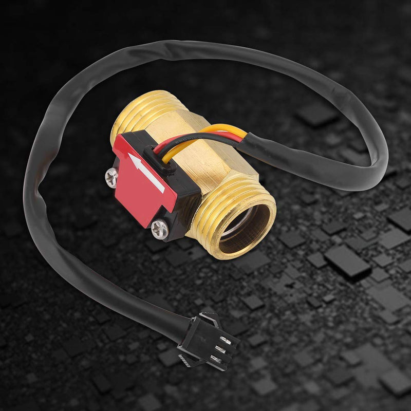 G1/2 Inch Electric Magnetic Flow Switch 2 Inch Flow Meter Turbine Water Flow Meter Magnetic Brass Inline Hall Flow Sensor Switch Male Thread 1 to 25 L/min