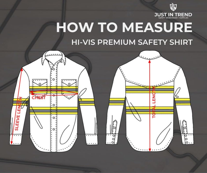 Premium High Visibility Safety Shirt - Full Sleeve Medium Light Grey