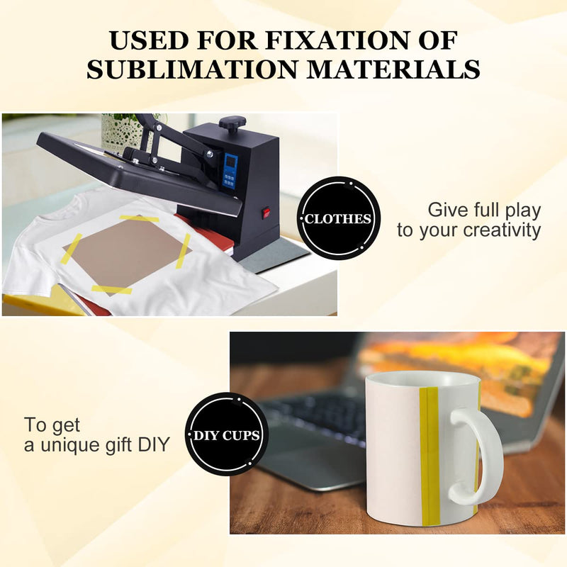 [Australia - AusPower] - Polyimide Film Adhesive Tape High Temperature Tape 1 inch (25.4mm) X 36 Yds,No Residue Heat Resistant Tape for Sublimation, Masking, 3D Printing, Electric Task, Soldering 1"（25.4mm) 2 Rolls 