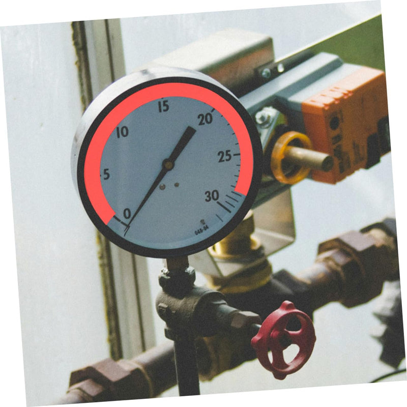 15pcs Pressure Gauge Identification Stickers Red Green Yellow Decals Adhesive Gauge Warning Decals for Industrial Manufacturing Construction 10.00X10.00X0.10CM