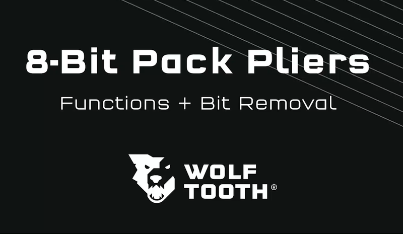 Wolf Tooth 8-Bit Pack Pliers in black with integrated bolt tool for bicycle repairs