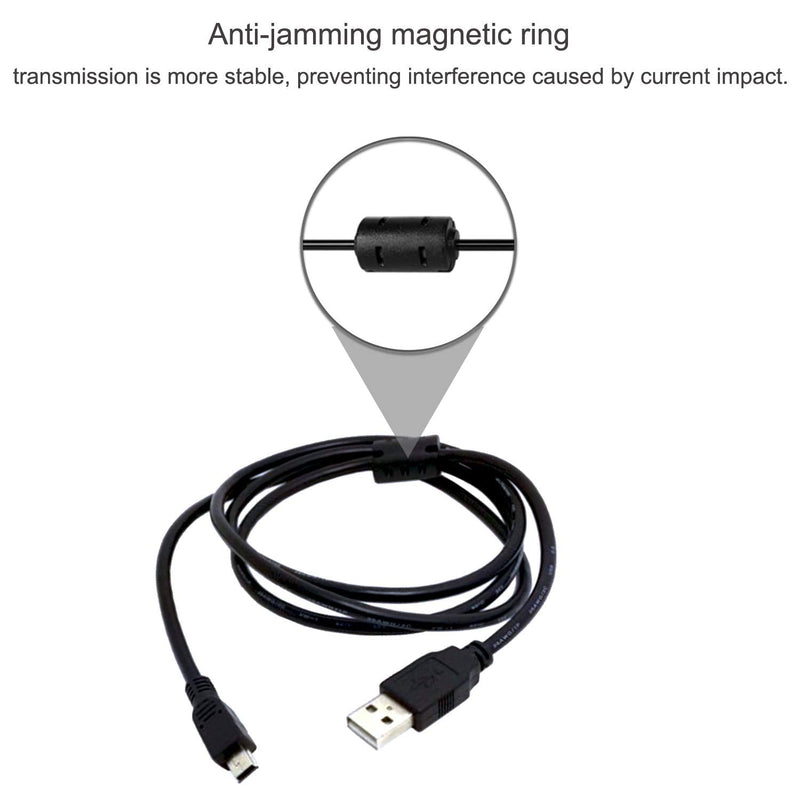 [Australia - AusPower] - Suptig Charging Cable Mini USB Charging Cable 2 Pack Compatible for Gopro Hero 4 Silver Hero 4 Black Hero 3+ Silver Hero 3+ Black Hero 3 White Hero 3 Black Hero 3 Silver Hero 2 Hero 1(Black) 