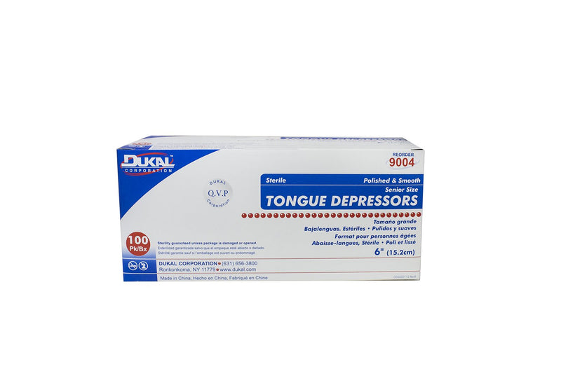 [Australia - AusPower] - Dukal - FBA_9004 6-Inch Tongue Depressors, 100 Count (Pack of 1) 100 Count (Pack of 1) 