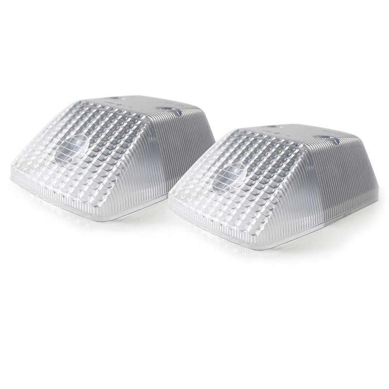 iJDMTOY Gloss Clear Silver Front Turn Signal Lamp Lenses Compatible With 1986-18 Mercedes W463 G-Class G500 G550 G55 G63 G65, (2) Clear OE-Spec Replacement