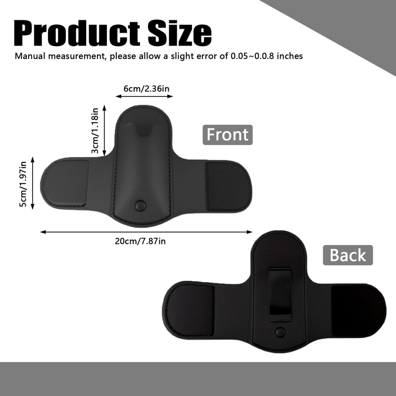 [Australia - AusPower] - PU Leather Stethoscope Clip, Stethoscope Holder Hip Clip, Lightweight and Durable, Suitable for Doctors, Nurses, First Responders, Medical Nursing Students, Compatible with 3m Littmann (Black) 
