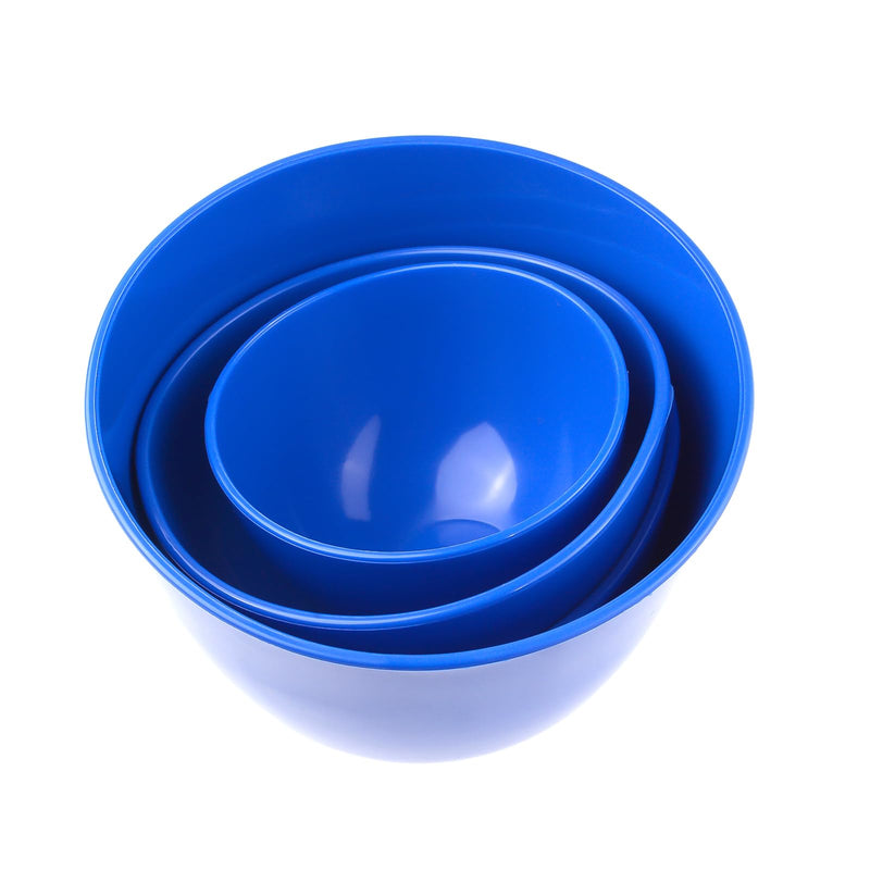 [Australia - AusPower] - 4Pcs One Set Silicone Flexible Rubber Plaster Impression Mixed Alginate Bowl Dental Lab Mixing Bowls Blue 