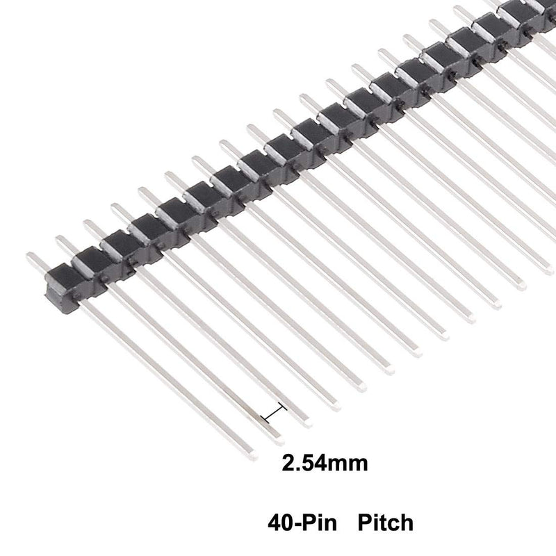 [Australia - AusPower] - uxcell 30Pcs 2.54mm Pitch 40-Pin 28mm Length Single Row Straight Connector Pin Header Strip for Prototype Shield 