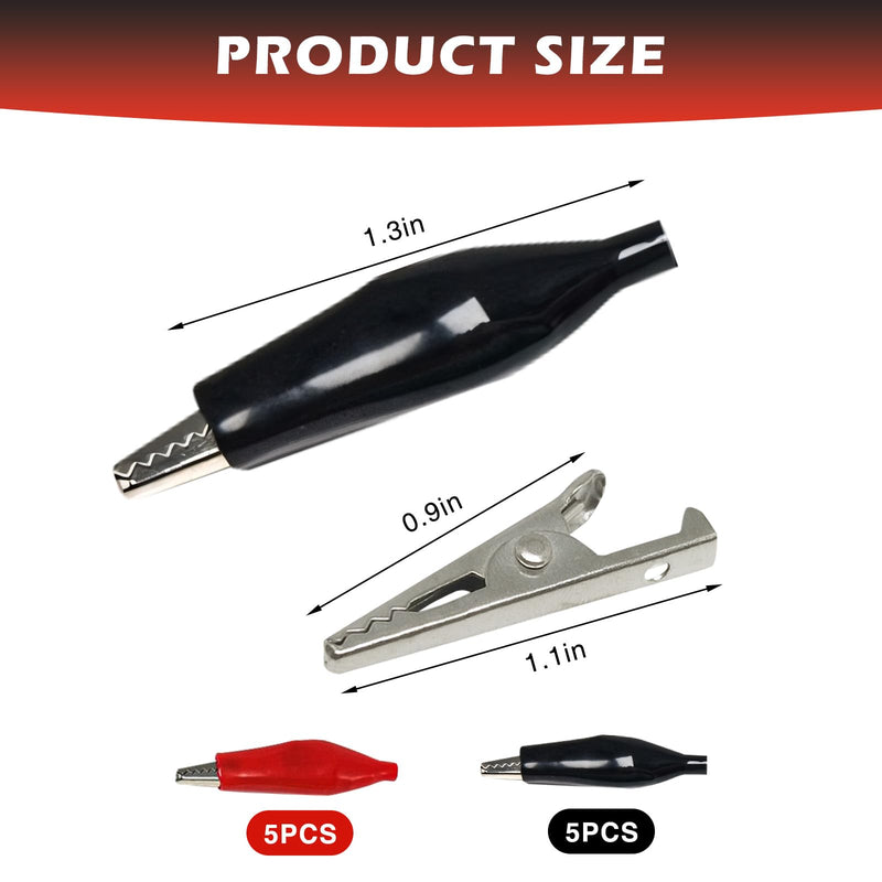 [Australia - AusPower] - 20Pcs Universal Multimeter Test Probes and Alligator Clips Set, 0.7mm Multimeter Probes for 4mm Banana Socket 