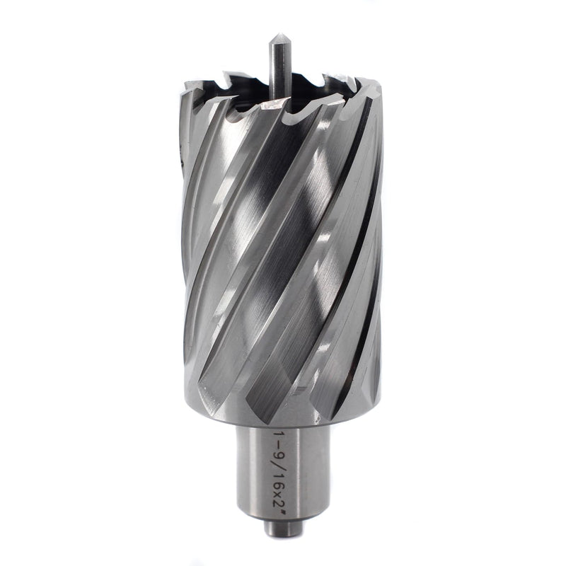 [Australia - AusPower] - OSCARBIDE 1-9/16 "x2 Annular Cutter, 3/4 inch Weldon Shank, 1-9/16 inch Cutting Diameter, 2 inch Depth of Cut, 2 Flat Mag Drill Bit with Pilot Pin for Magnetic Drill Press,1 Piece 
