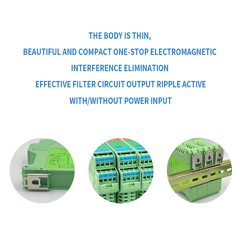 [Australia - AusPower] - Signal Isolator DC 24V,PLC Detect Signal Conditioner,Module Analog Output(2 in 2 Out 4-20mA Turn 4-20mA) 2 input and 2 output 