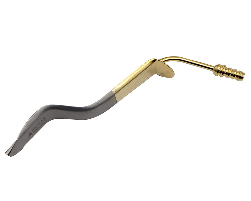 [Australia - AusPower] - Minnesota Cheek Retractor with Suction Gold Plated Surgical Dental Instruments ARTMAN Brand by Wise Linkers 