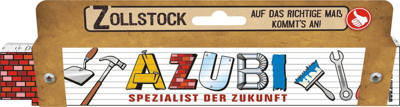 [Australia - AusPower] - 2 Metre Ruler with Inscription | Saying - Azubi, Specialist of the Future - 2 m Folding Rule Gift for Men Craftsmen DIY Birthday Wood Trainee, Specialist of the Future 
