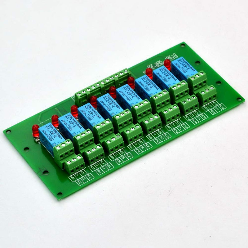 Electronics-Salon 8 Channel DPDT Signal Relay Module Board (Operating Voltage: DC 24V) Operating Voltage: DC 24V