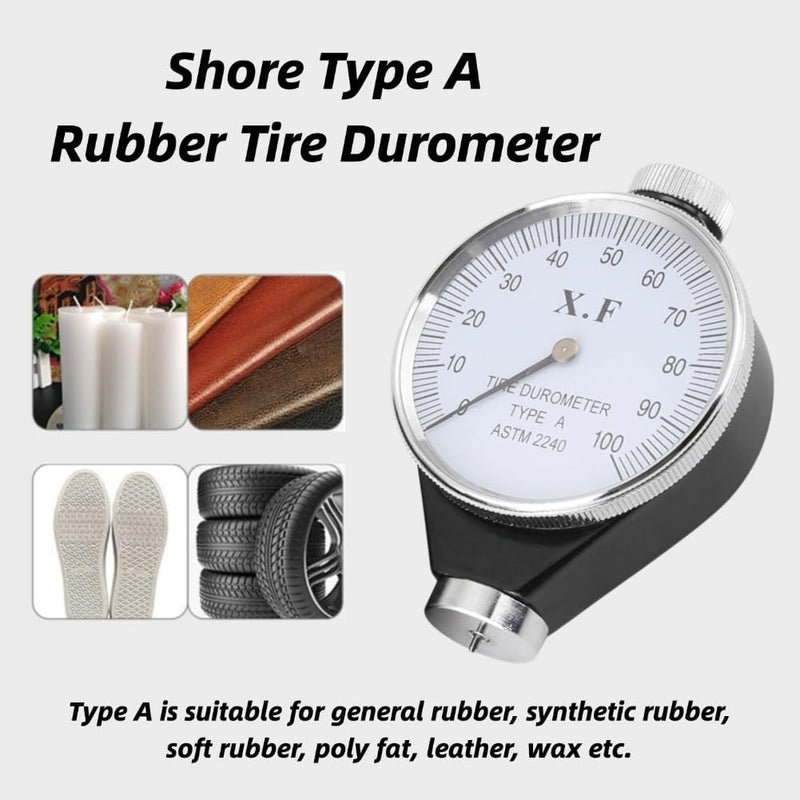 [Australia - AusPower] - Rubber Tyres Durometer Shore Type A/O/D Hardness Tester Gauge 0-100 HA (A) 
