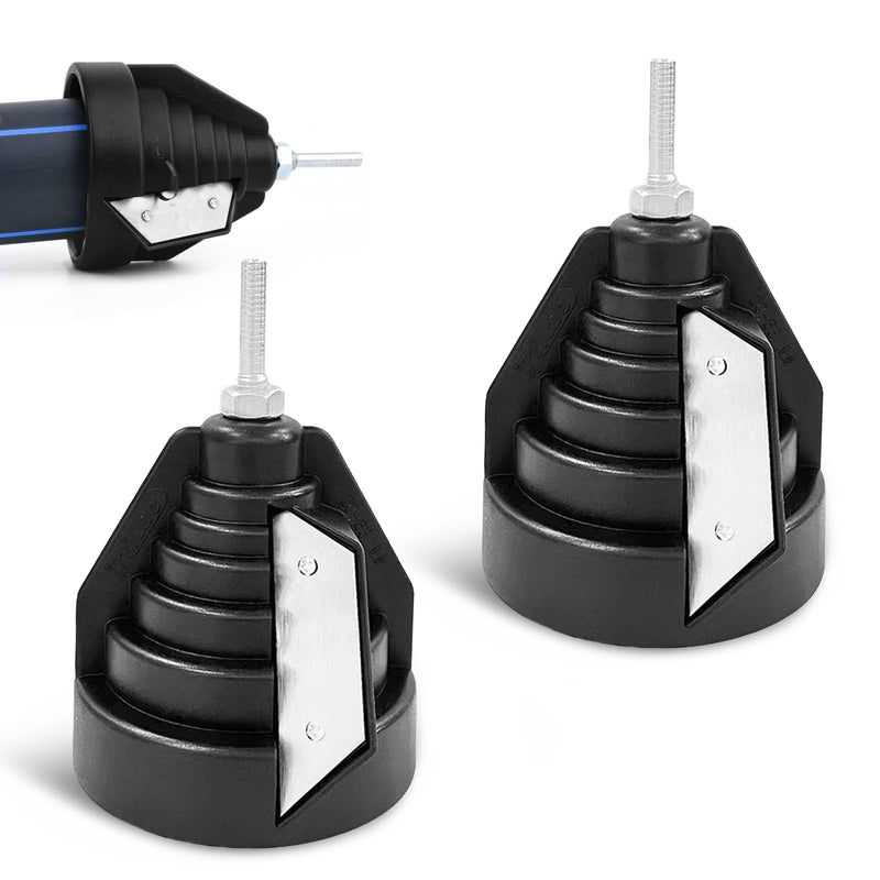 [Australia - AusPower] - Pack of 2 Plastic Pipe Chamfer Tool, Pipe Deburring Hand Deburrer PVC PPR PE Pipe Deburring Tool for 20 25 32 40 50 and 63 mm Plastic Pipes 