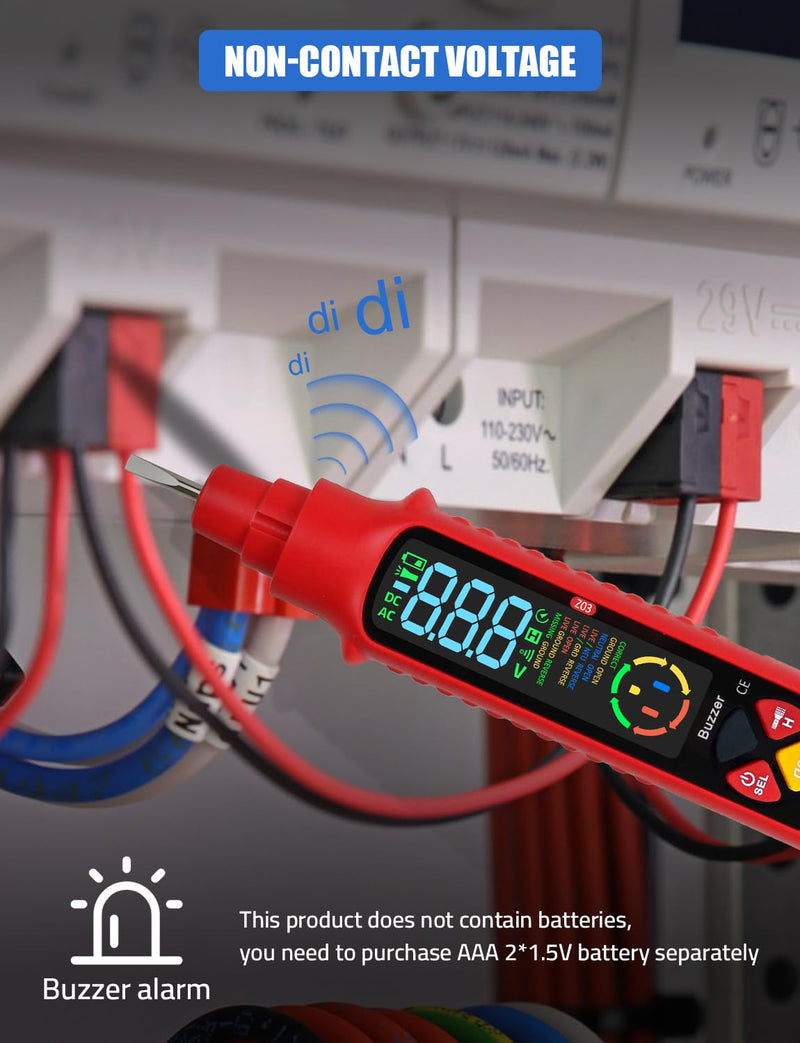 [Australia - AusPower] - FROGBRO 2-in-1 Voltage Tester & Outlet Tester, Dual Range AC 2-440V 50Hz-60Hz with LCD Display, Circuit Breaker Finder & Tracer Kit for Accurate Electrical Detection（No Batteries Included） 