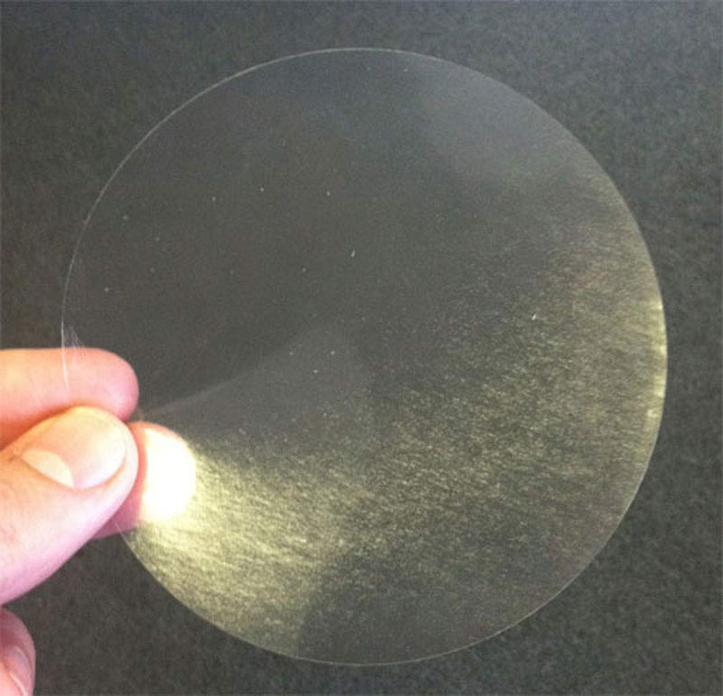 Ultra Clear Wafer Seals Labels – 4 Inch Round Transparent BOPP Stickers, 500 Total Adhesive Seals on a Roll for Mailing, Packaging, Envelopes, Retail, and Shipping – Made in the USA
