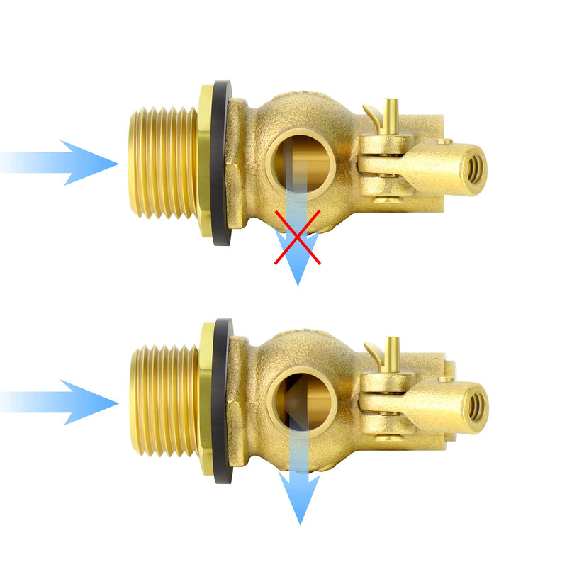 [Australia - AusPower] - GASHER 2PCS 3/4" 304 Stainless Steel Float Ball Valve with 3/4"G Female x 3/4"NPT Male Adapter, DN20 Adjustable Water Tank Float Ball Valve for Stock Tank Pool Water Level Control 3/4" DN20 2 