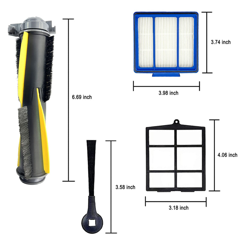 [Australia - AusPower] - Accessories Kit for Shark IQ RV1001AE, Shark AV911S EZ, AV1010AE RV1000 RV1001 AV970 AV993 AV1002AE UR1000SR UR1005AE Robot Vacuum Cleaner,2 Main Brush,6 Filters,10 Side Brushes,2 Pre Filter 2+2+6+12 Pack 
