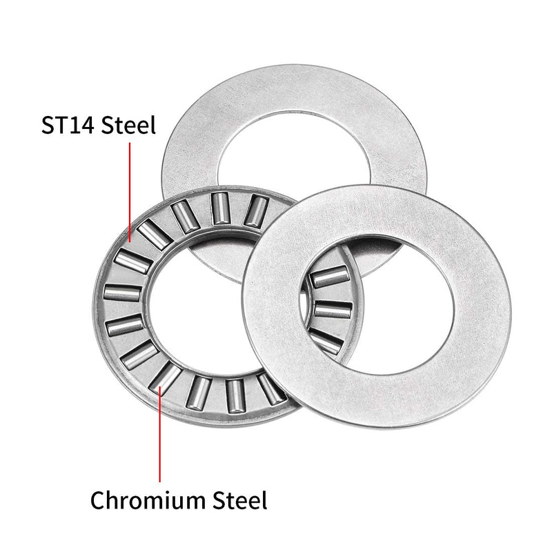 [Australia - AusPower] - uxcell TC1018 Thrust Needle Roller Bearings with Washers 5/8" Bore 1-1/8" OD 5/64" Width 2pcs 5/8"x1-1/8"x5/64" 