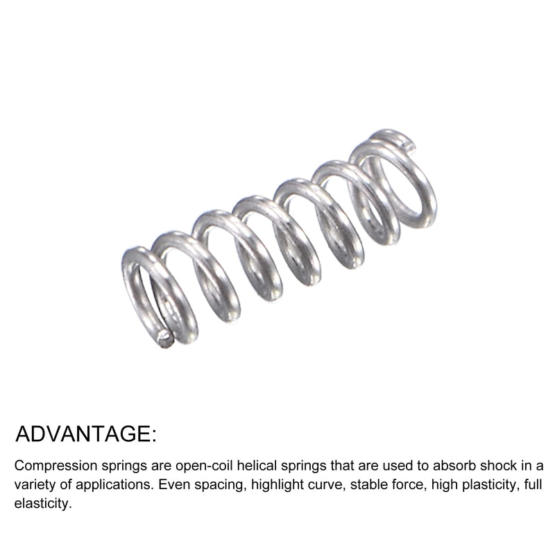 [Australia - AusPower] - Compression Springs (0.3x2mm OD,5mm Free Length) 10Pcs, 304 Stainless Steel Extension Spring - for Shop Home Repairs, DIY Projects, Silver Tone 0.3mm x 2mm x 5mm 