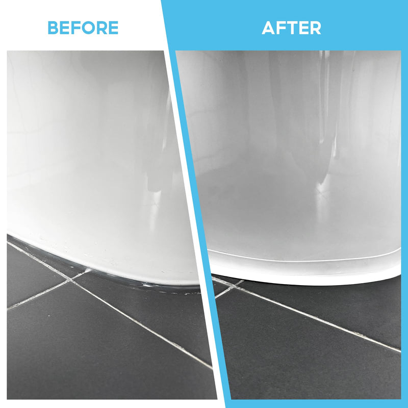 2 Roll White Caulk Tape Waterproof Self Adhesive, Toilet Bathroom Caulking Tape for Kitchen, Countertop, Bathroom, Sink, Shower, Bathtub, Toilet Edge Protector with Sealing Tool 2 Minimalism