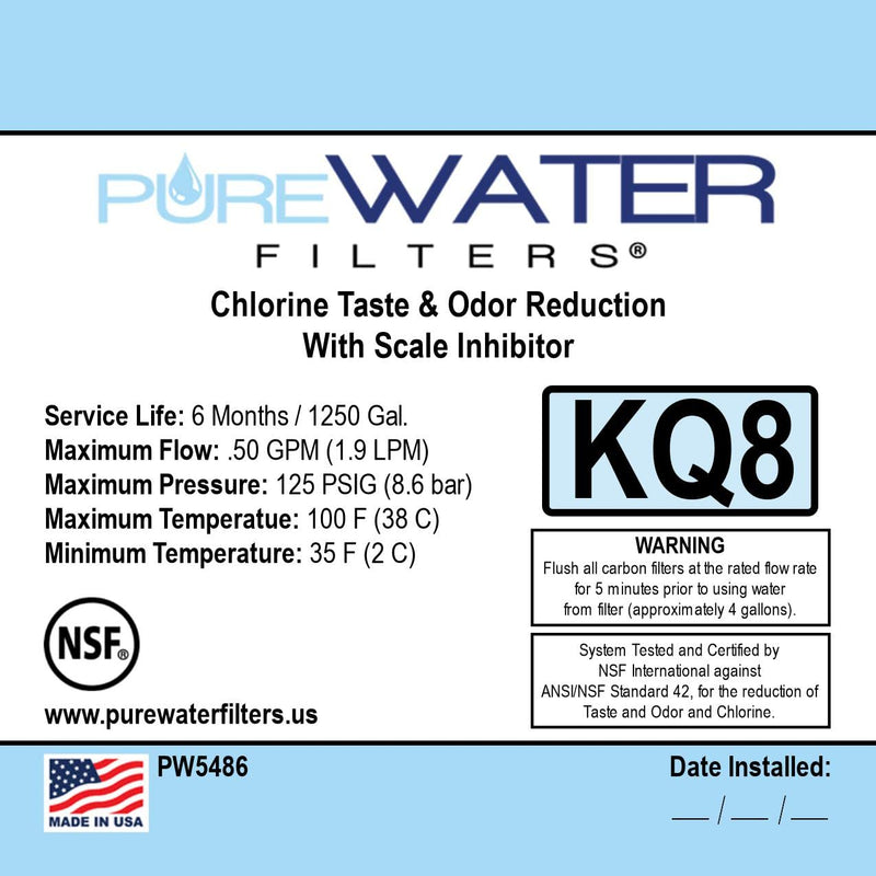 PureWater Filters Water Filter Kit Compatible with Keurig B150, K150, B155, K155, K2500, K3000, B3000, B3000SE, K3500, K4000 (Filter, Housing Head, Mounting Bracket with Screws)