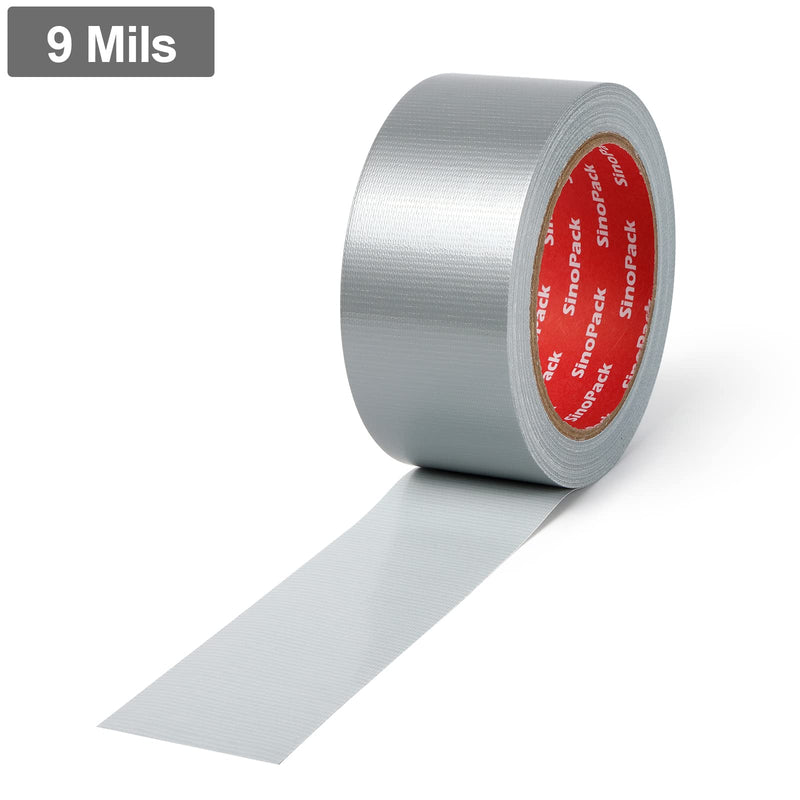 3 Pack Duct Tape Heavy Duty Waterproof No Residue Sliver Duct Tape Total Length 60 Yards x 1.88 Inch x 9Mils,Strong Adhesive Sliver Tape for Indoor Outdoor Repairs Tear by Hand 1.88in x 20y-3Pack