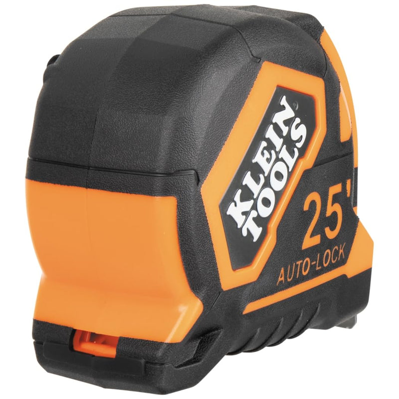 Klein Tools 9125AL Tape Measure, Heavy-Duty Measuring Tape, 25-Foot Single-Hook Nylon Reinforced Blade, Auto-Lock