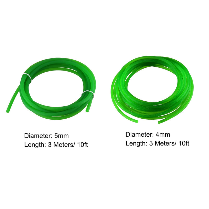 [Australia - AusPower] - uxcell 10ft 4mm 5mm PU Transmission Round Belt High-Performance Urethane Belting Green for Conveyor Bonding Machine Dryer 2pcs 