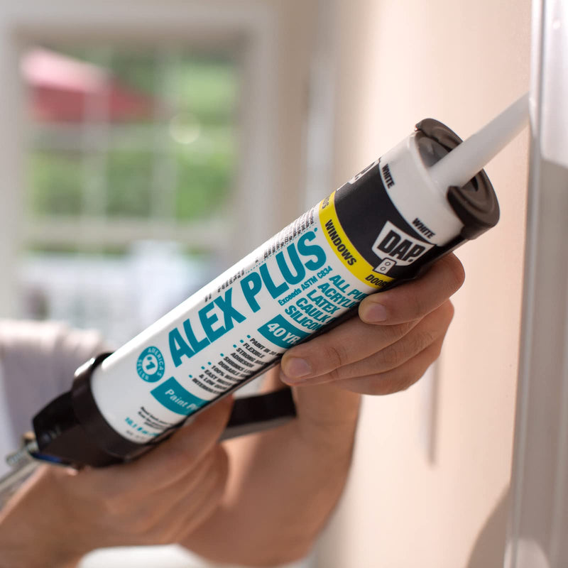 [Australia - AusPower] - 11 Oz White Acrylic Latex Caulk with Silicone 18152 