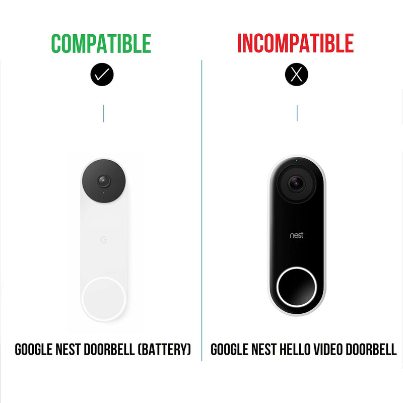 [Australia - AusPower] - Wasserstein Horizontal Adjustable Mount for Google Nest Doorbell (Battery) 