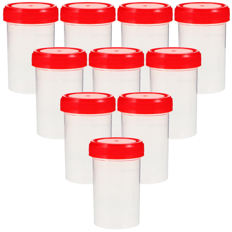 [Australia - AusPower] - Healvian Sample Cups with Lids, 15 Pieces Transparent Urine Collection Cups 60ml Disposable Urine Sample Container for Pee Seed Samples (Random Color) 